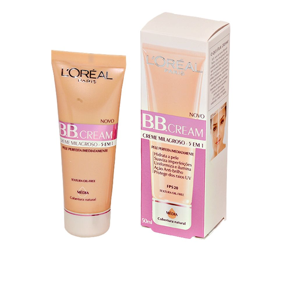 Base BB Cream Loreal Fps 20 Médio 50ml | Ikesaki Cosméticos - Ikesaki