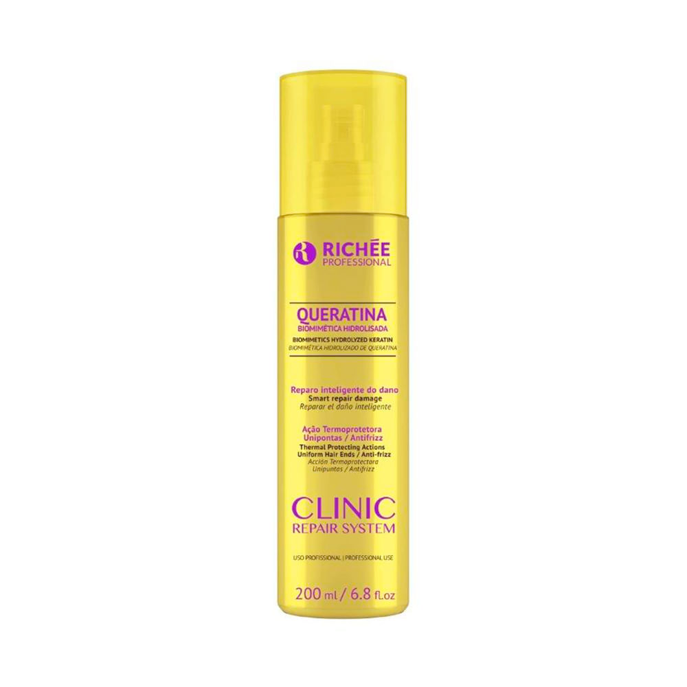Queratina Líquida Richée Clinic Repair System Biomimética 200ml - frasco amarelo