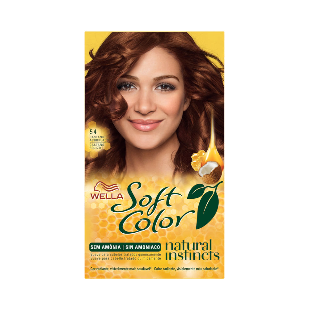 Coloração Sem Amônia Soft Color Kit 54 Castanho Acobreado 