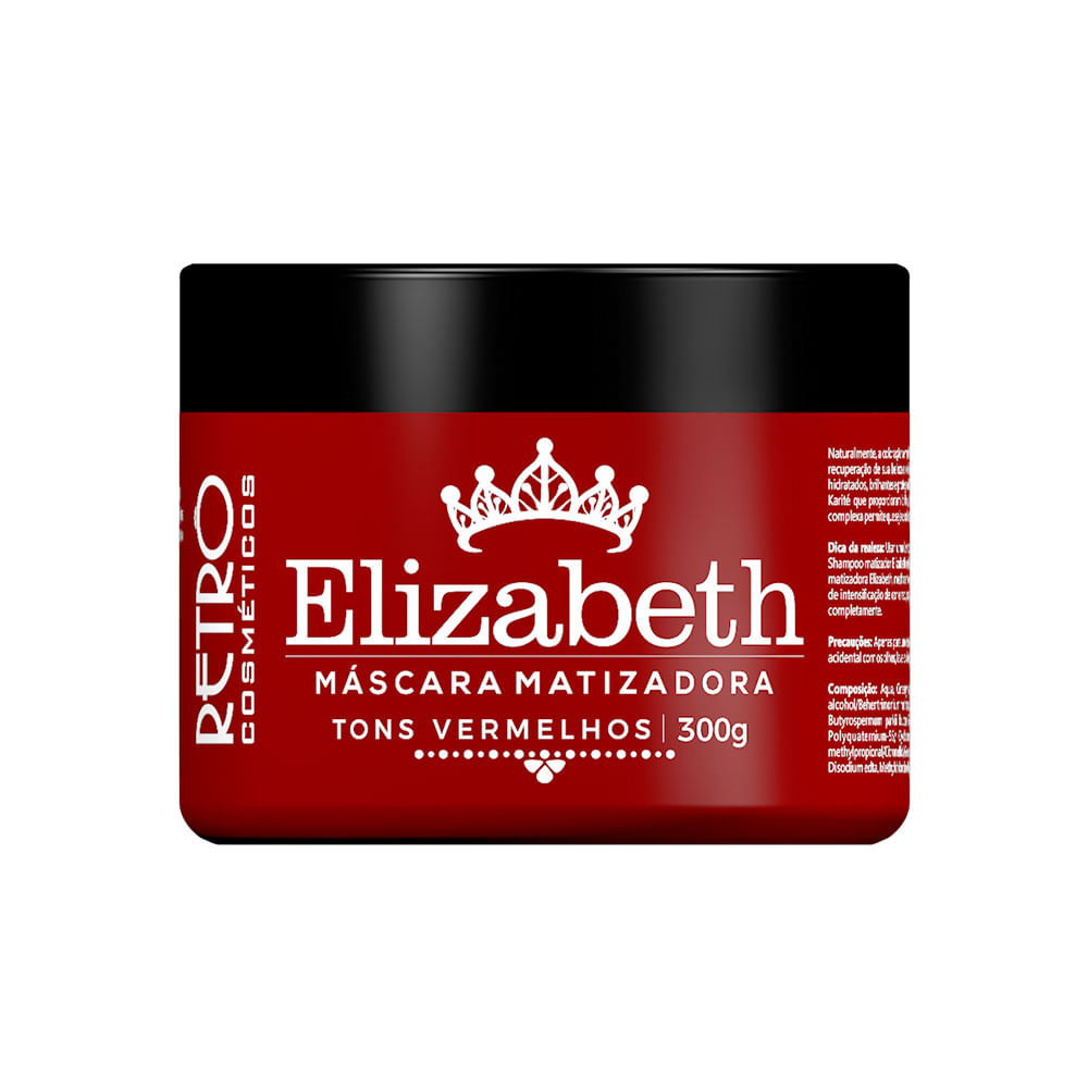 Máscara Matizadora Retrô Red Elizabeth 300g Ikesaki Cosméticos Ikesaki