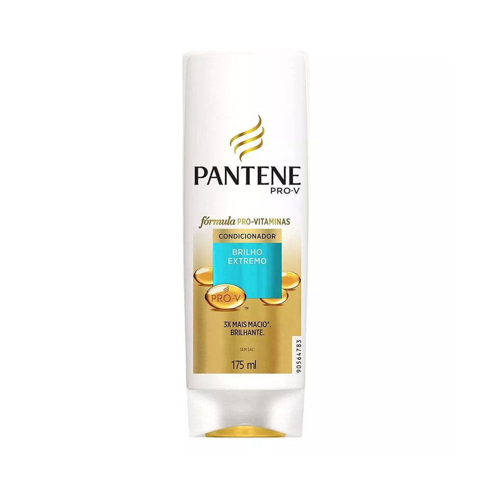 Frente do tubo do Condicionador Pantene Pro-V Brilho Extremo 175ml