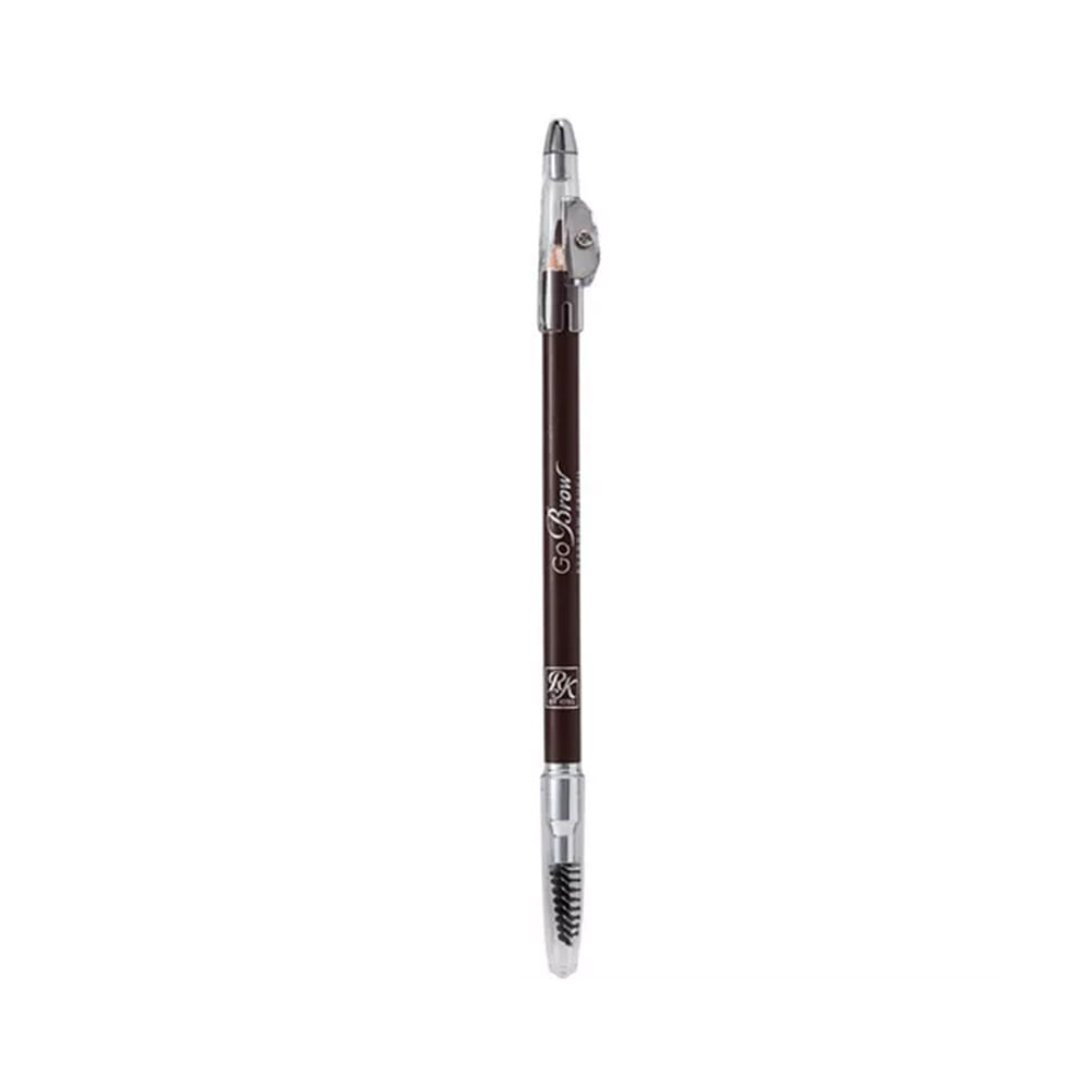 Lápis de sobrancelha RK by Kiss Light Medium Brown com apontador e escovinha