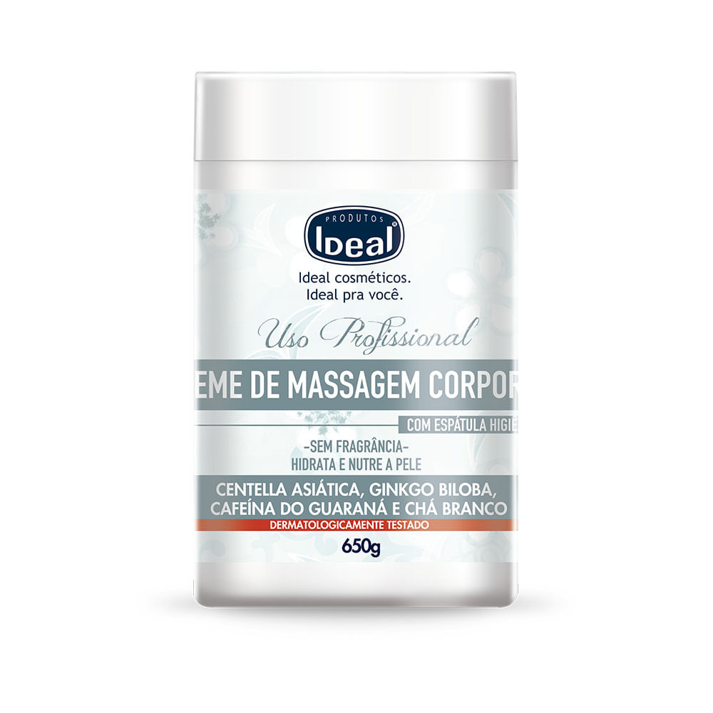 Creme de Massagem Ideal Corpo Sem Fragrância 650g - embalagem frontal