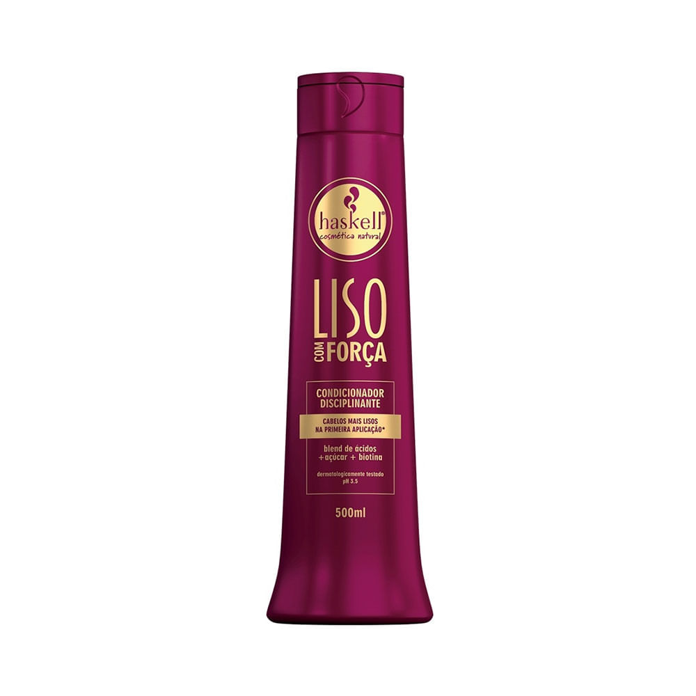 Condicionador Haskell Liso Com Força 500ml frasco vinho acaju