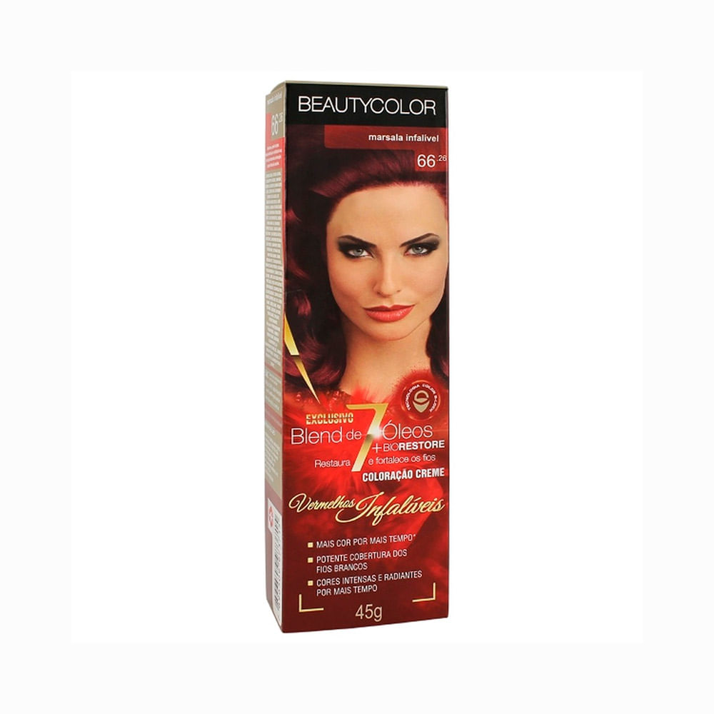 Vermelhos Infalíveis Tintura Beauty Color Tabela De Cores Coloracao Beauty Color Vermelhos Infaliveis 66 26 Marsala