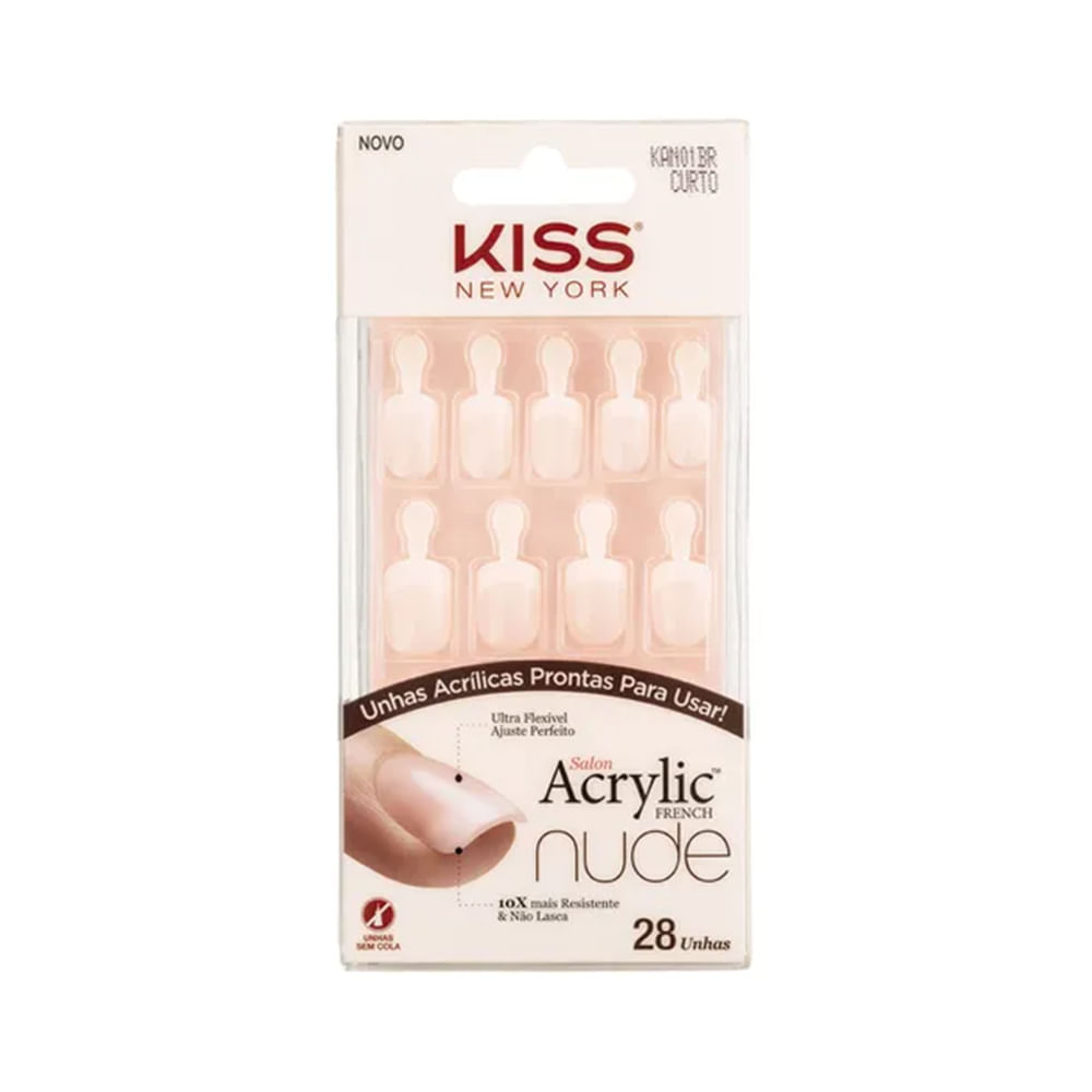 Unhas-Posticas-Kiss-New-York-Salon-Acrylic-French-Nude