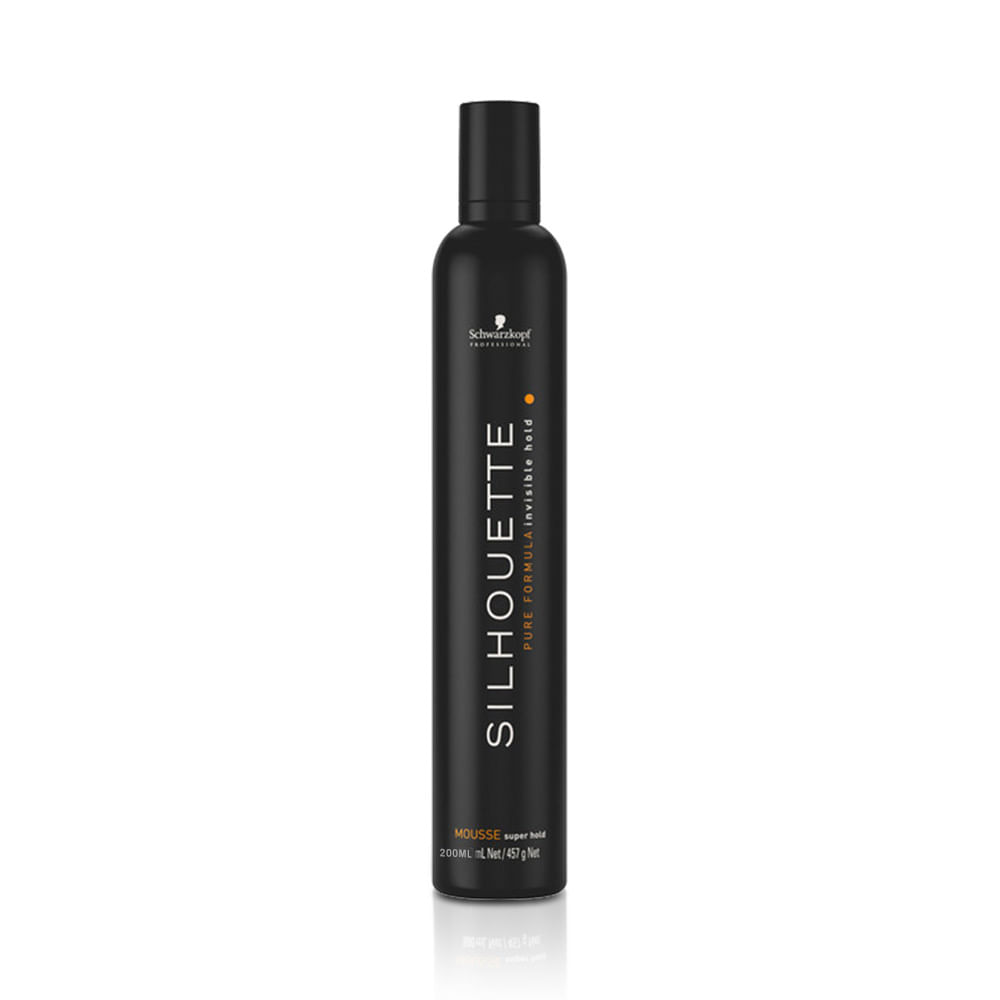 Mousse Espuma Silhouette Extra Forte 200ml - frasco preto fosco