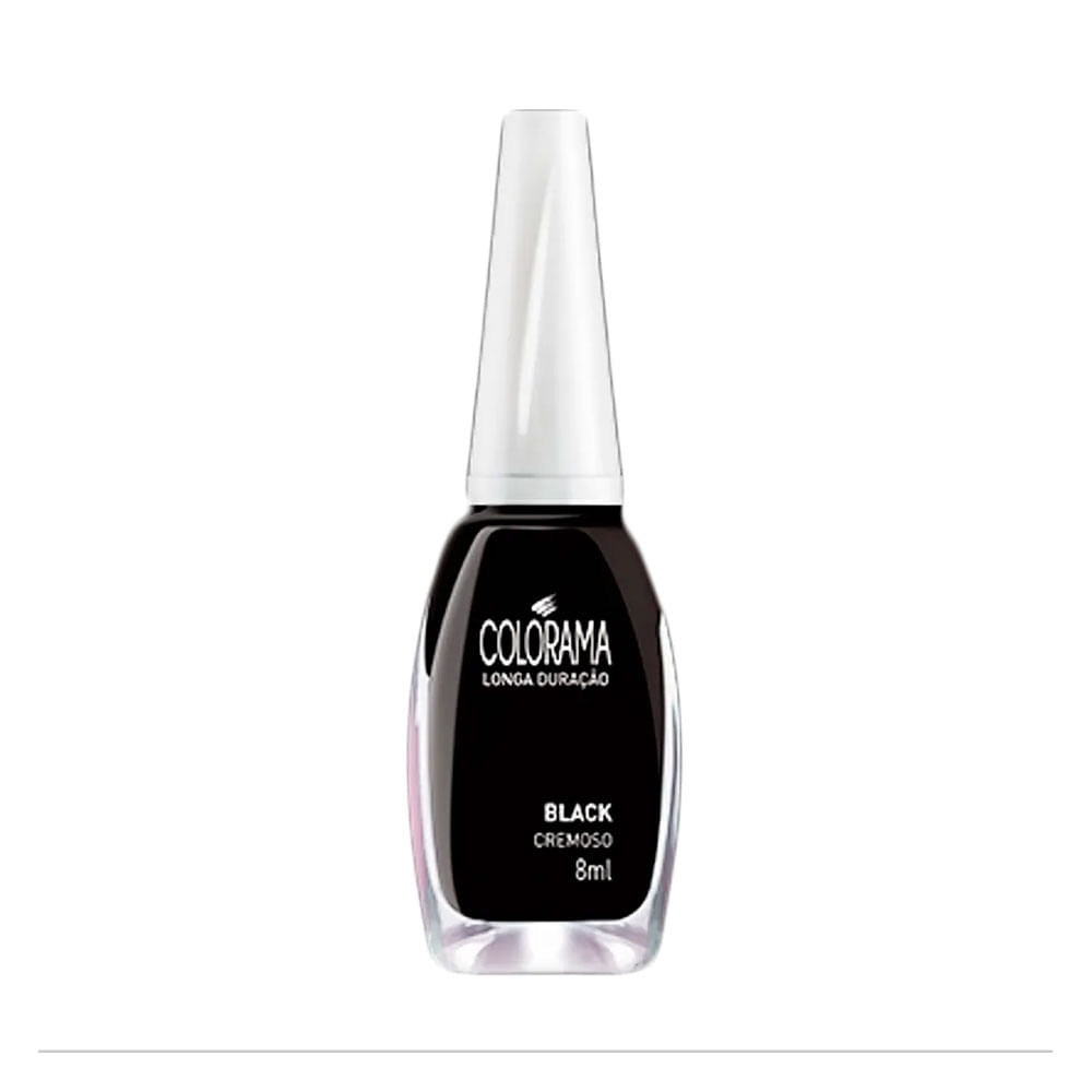 Frasco do Esmalte Colorama Cremoso Black 8ml