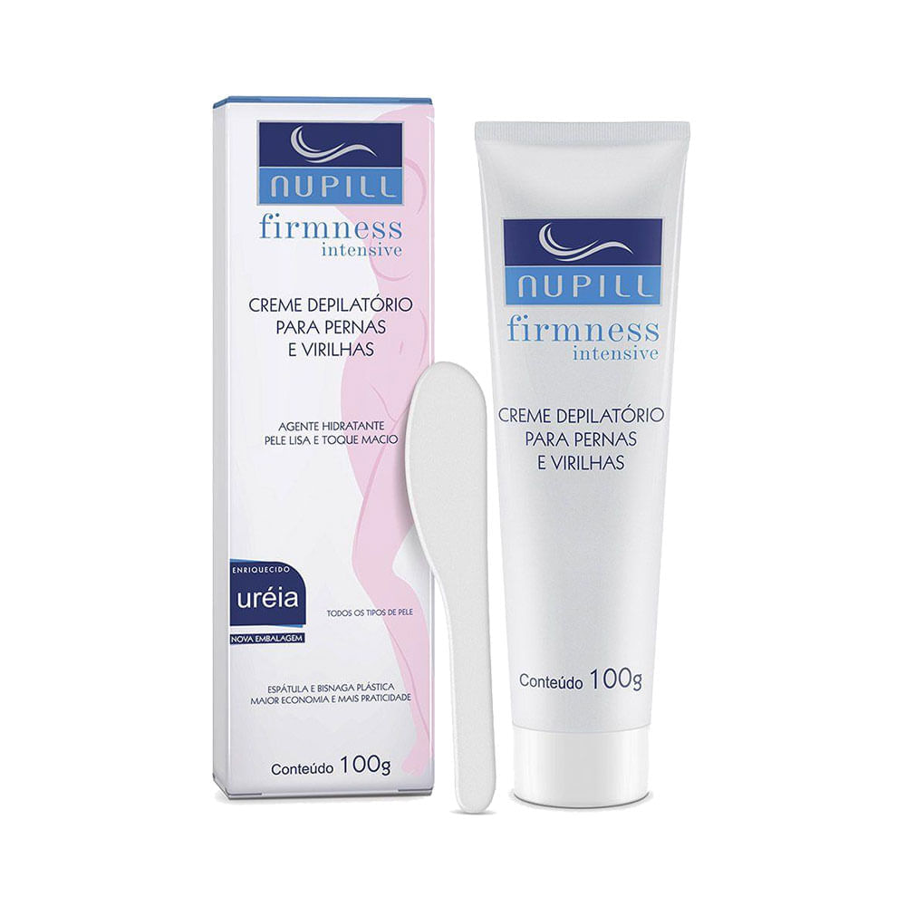Creme Depilatório Nupill Pernas e Virilha 100g com espátula - vista frontal