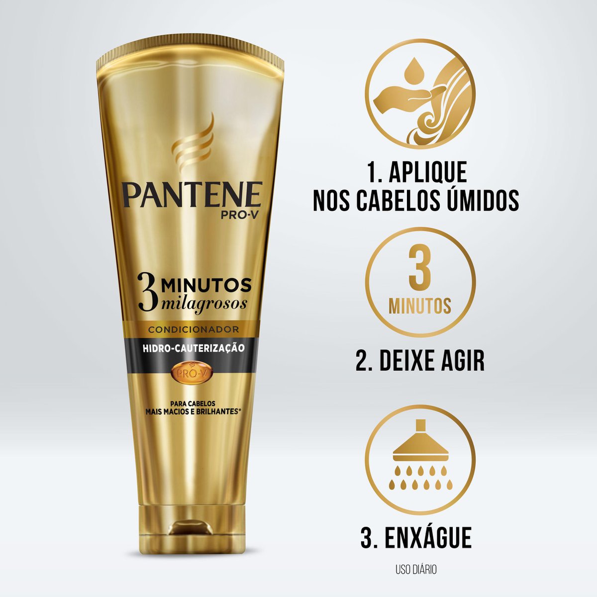 Instruções de uso do Condicionador Pantene 3 Minutos Milagrosos 170ml