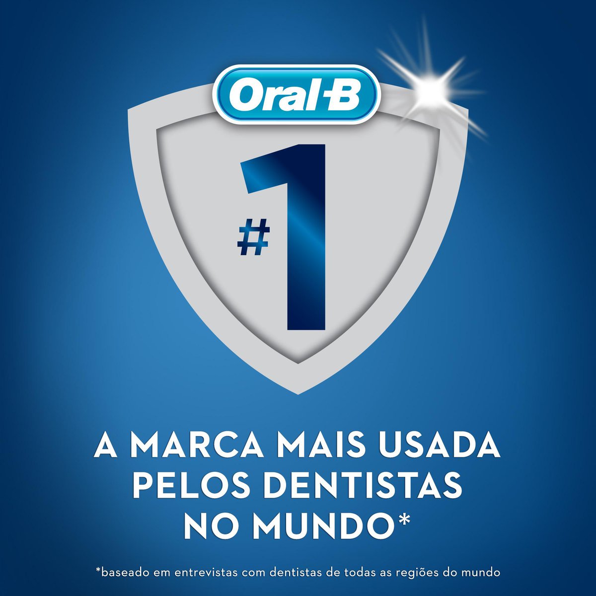 Imagem promocional Oral-B destacando confiança profissional