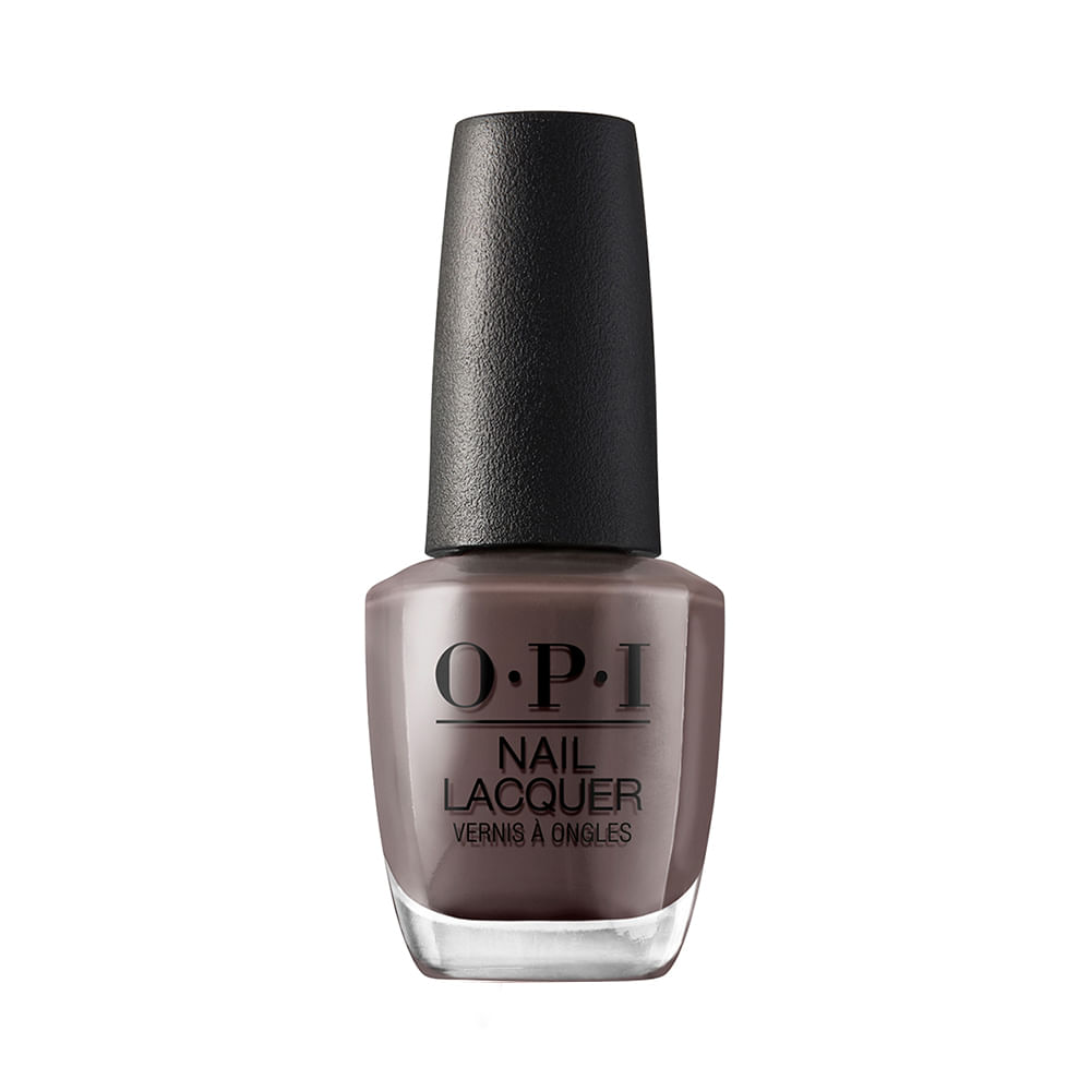 Esmalte OPI That's What Friends Are Thor em frasco com tampa preta, tom marrom acinzentado