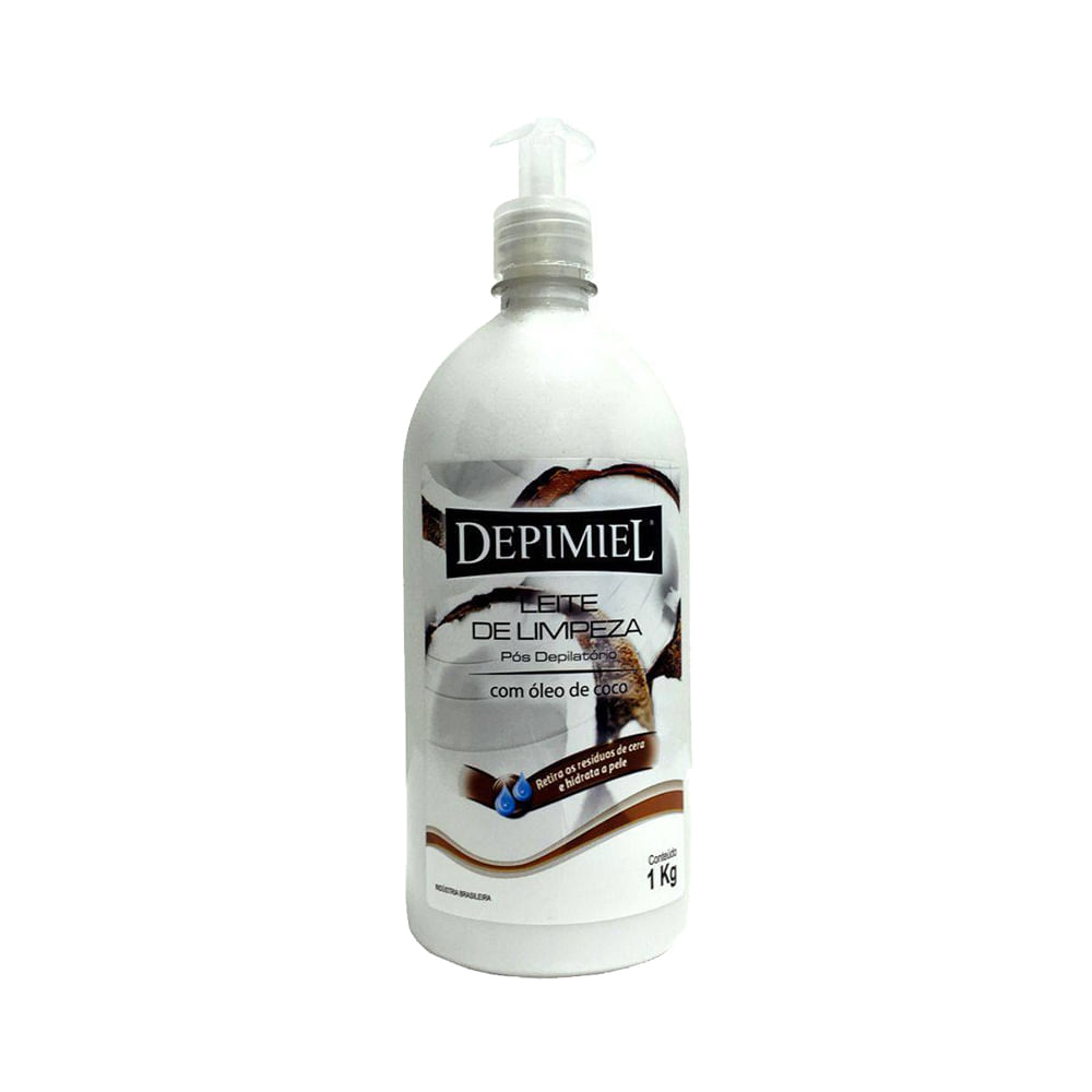 Leite de Limpeza Depimiel Pós Depilatório Coco 1000ml - frontal