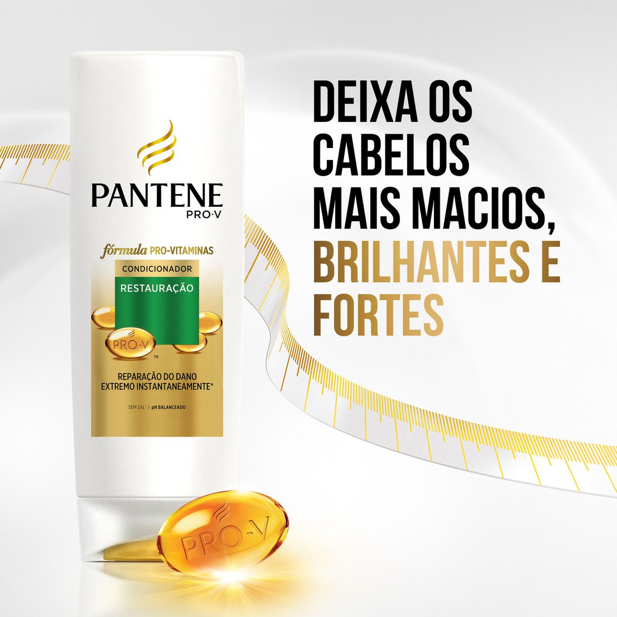 Condicionador Pantene Restauração com selo Pro-V em destaque
