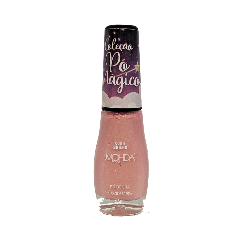 Frasco do Esmalte Mohda Pó de Lua 8,5ml - tom rosa perolado com brilho