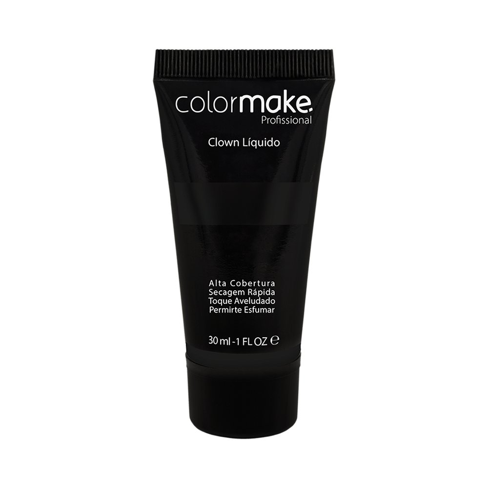 Maquiagem Artística Clown Líquido ColorMake Preto 30ml - frontal