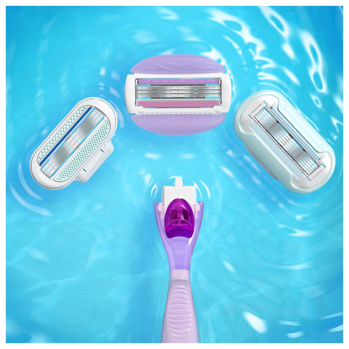 Cartuchos Gillette Venus Breeze e cabo lilás