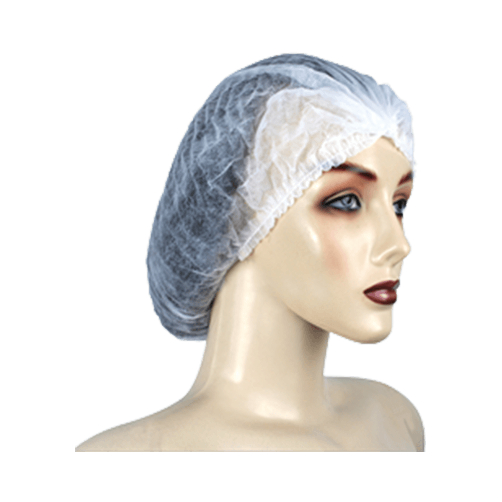 Touca descartável sanfonada branca Ação em TNT com elástico