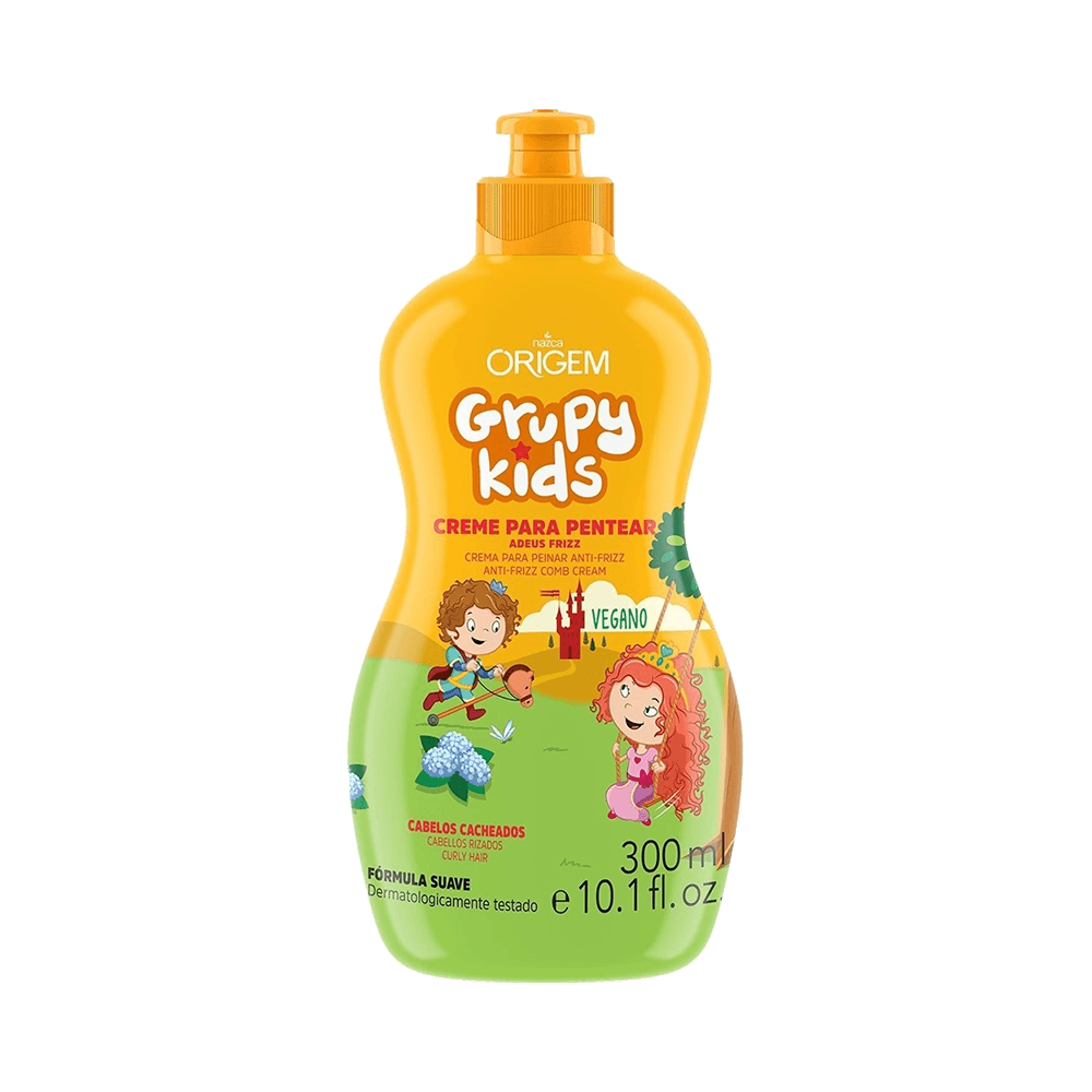 Frontal do Creme para Pentear Grupy Kids Adeus Frizz 300ml