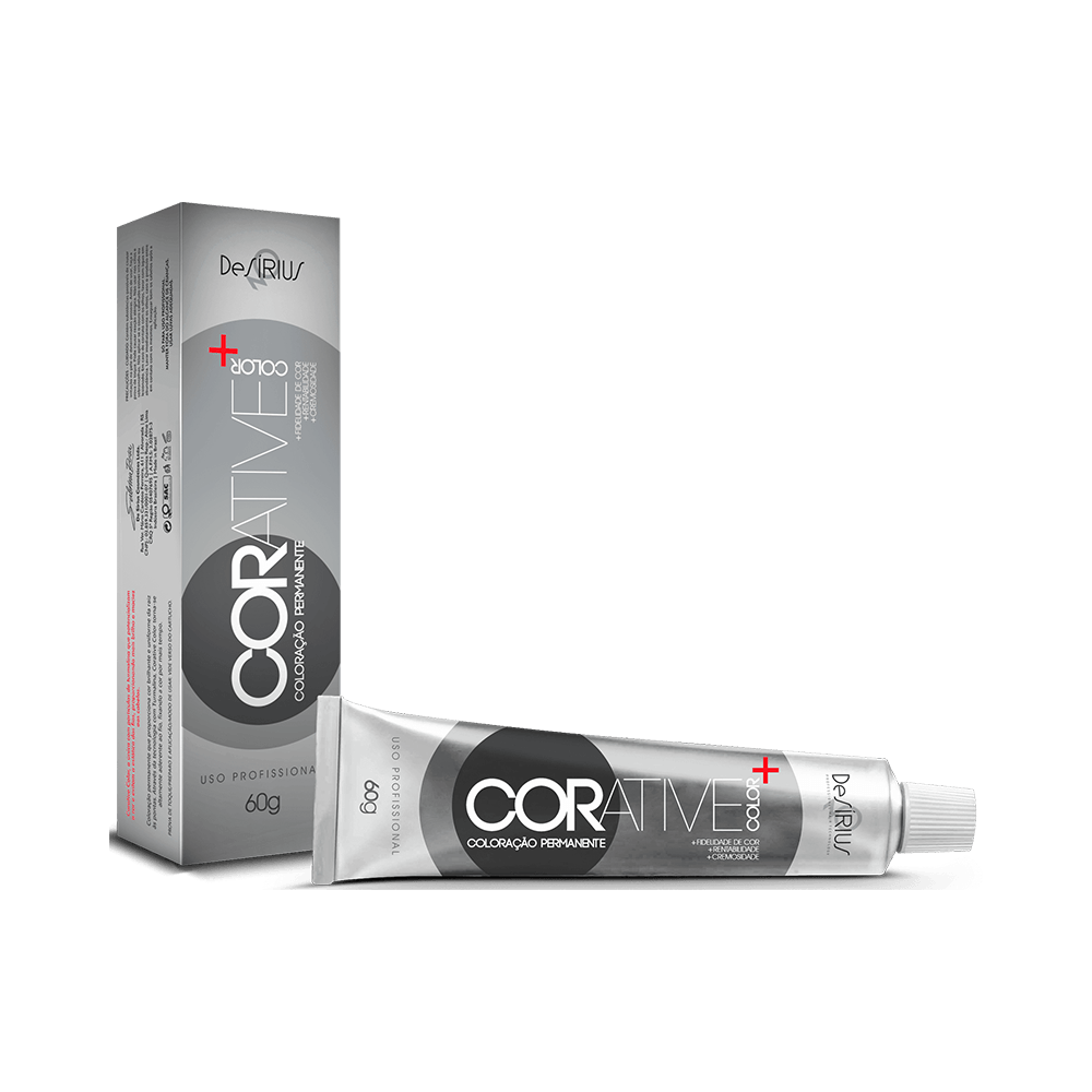 Coloração De Sírius Corative 7.1 Louro Médio Cinza 60g - embalagem e tubo prateado