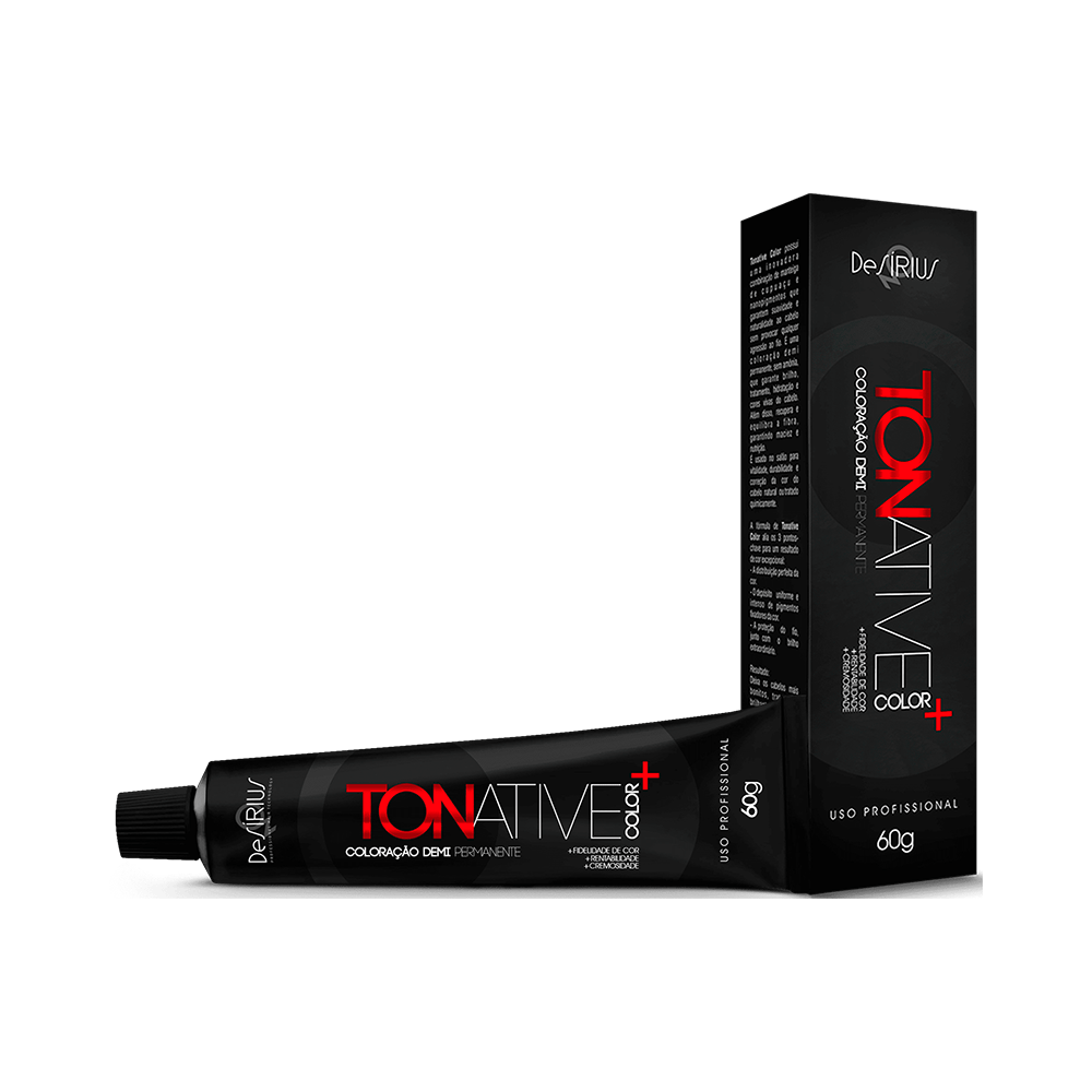 Tonalizante De Sírius Tonative 6.0 Louro Escuro - embalagem preta com detalhes em vermelho e branco