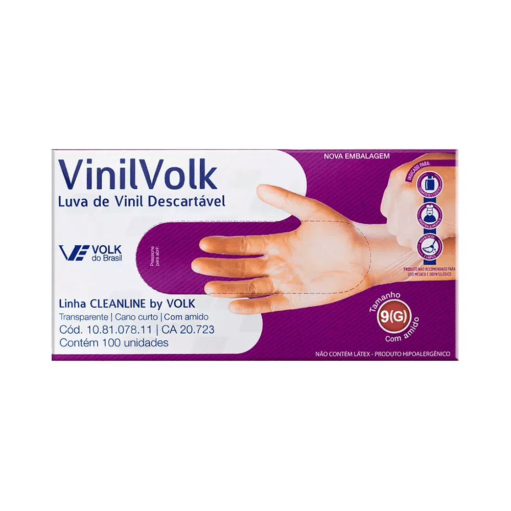 Independently Feudal wool Luva de Vinil Volk Com 100 Grande - Ikesaki
