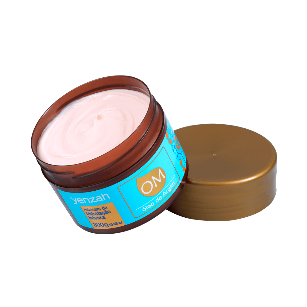Textura cremosa da Máscara Yenzah OM Argan aberta