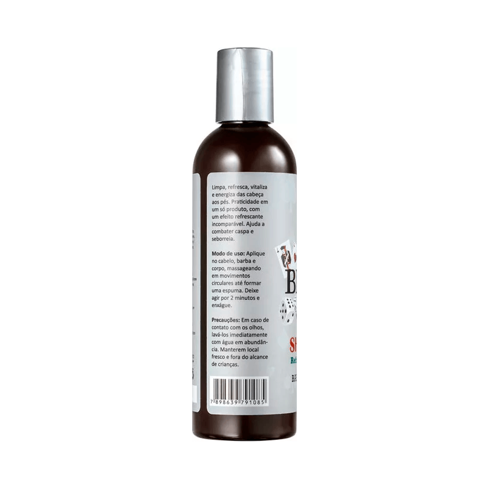 Shampoo Ice Felps Men Black Jack 240ml - frasco marrom com rótulo cinza