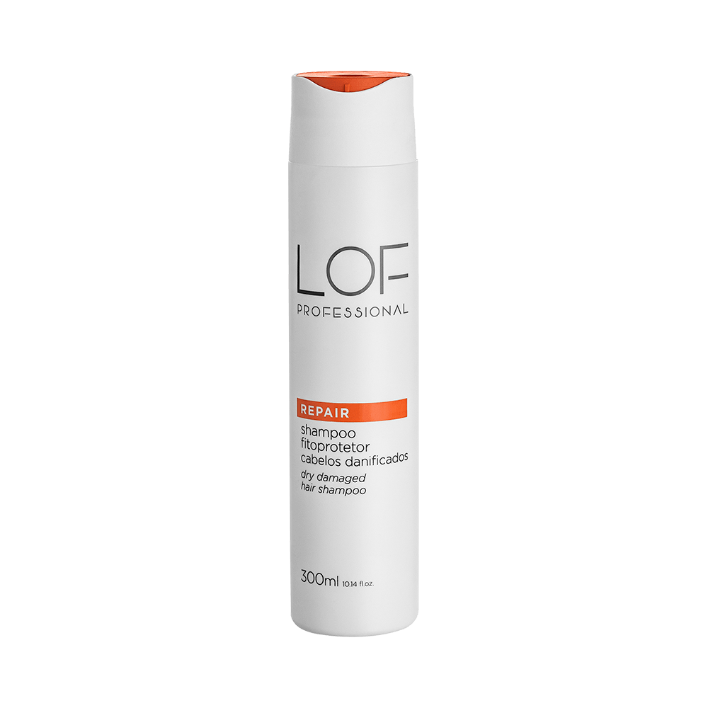 Shampoo LOF Repair Fito Protetor 300ml - embalagem branca com tampa laranja