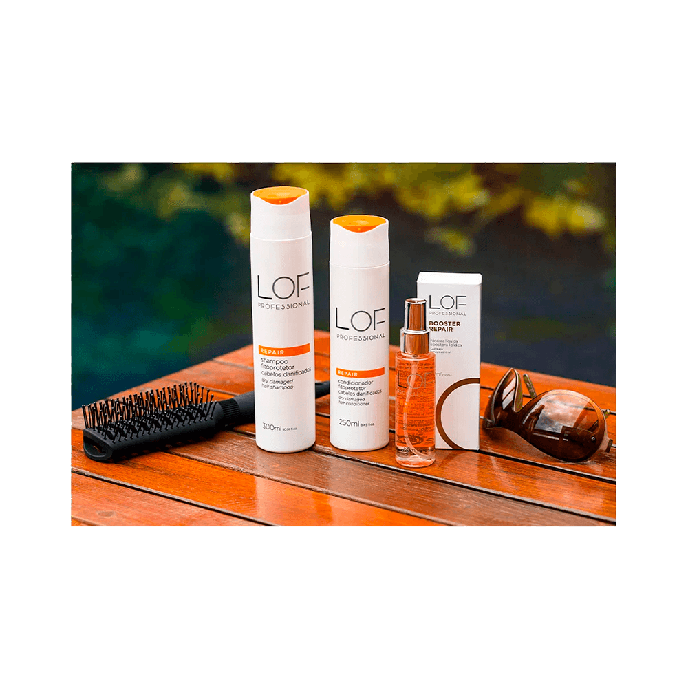 Conjunto LOF Repair: shampoo 300ml, condicionador e booster