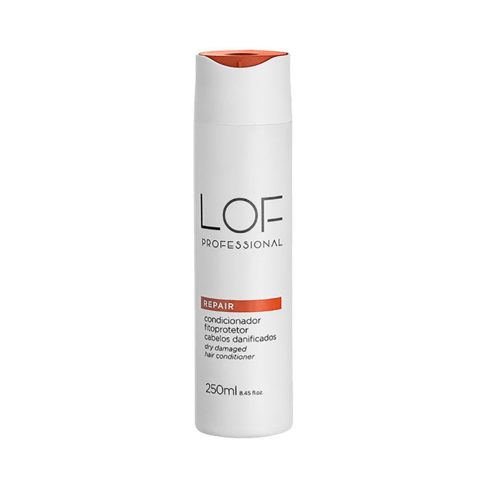 Condicionador LOF Professional Repair 250ml - frasco branco com tampa laranja