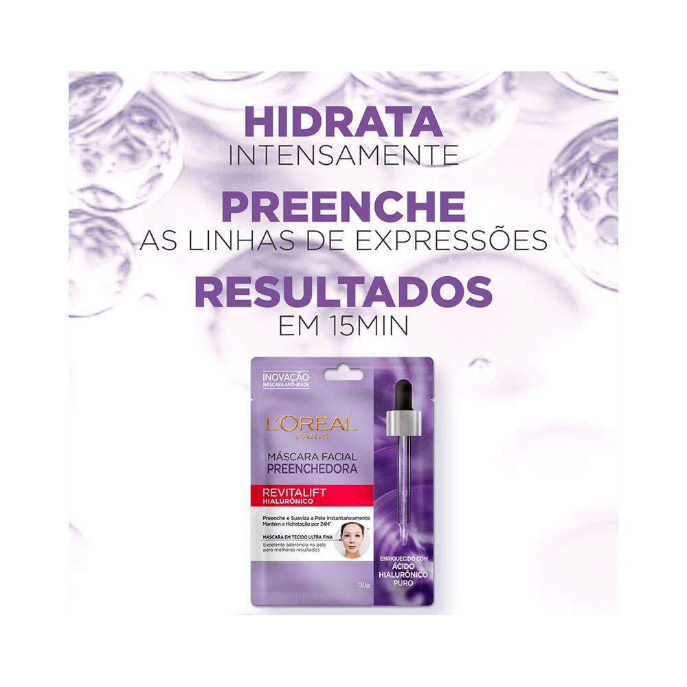 Benefícios e aplicação da Máscara Facial L'Oréal Paris Revitalift Hialurônico