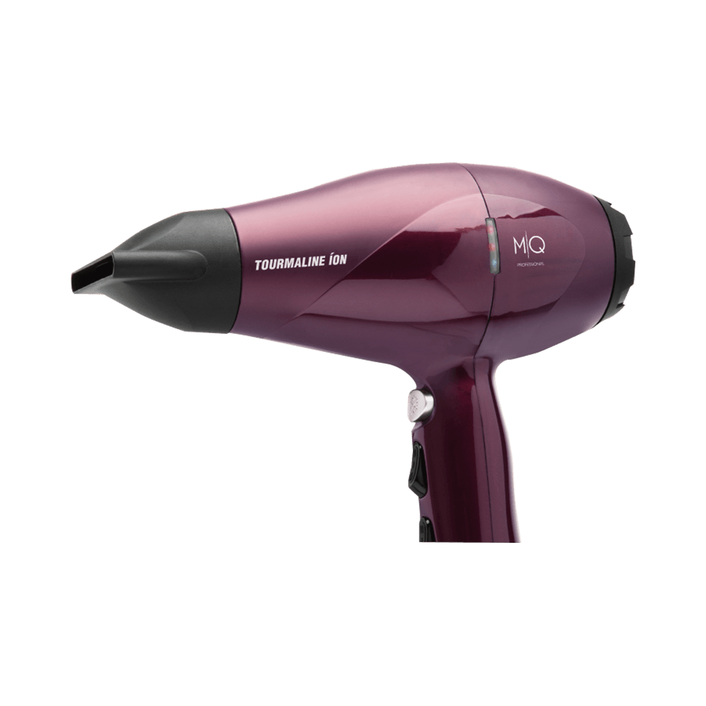 Close do secador MQ Tourmaline Vinho mostrando bocal removível e controles de temperatura