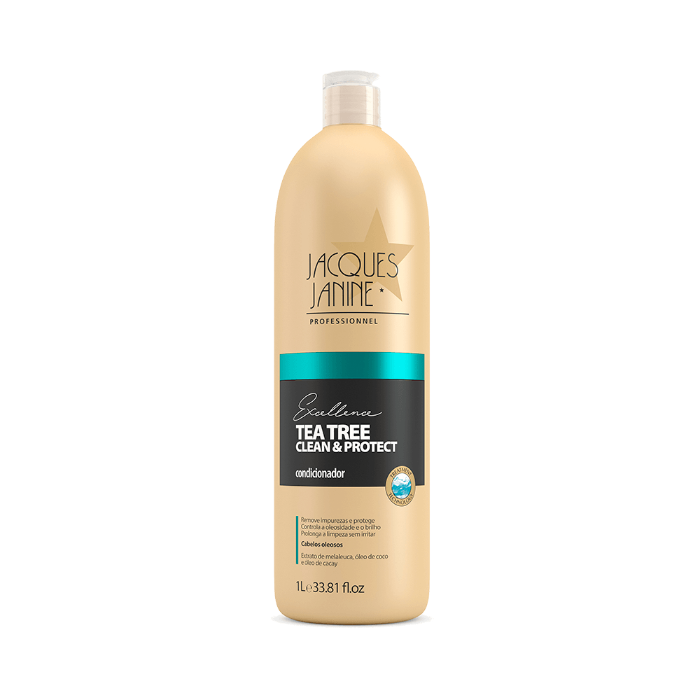 Condicionador Jacques Janine Tea Tree Clean & Protect 1000ml - frente do frasco