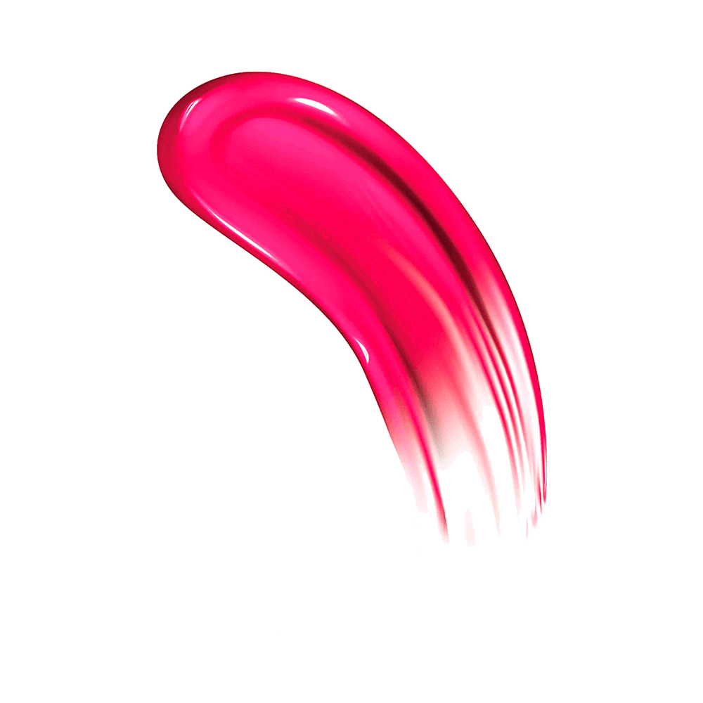 Amostra da textura e cor do Lip Tint Gel Frederika Baby Azalea em pincelada mostrando brilho e consistência