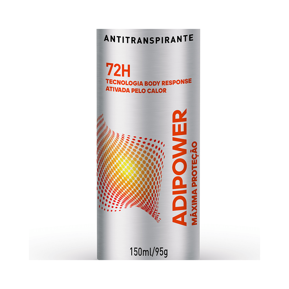 Close no rótulo do desodorante Adidas Adipower 150ml