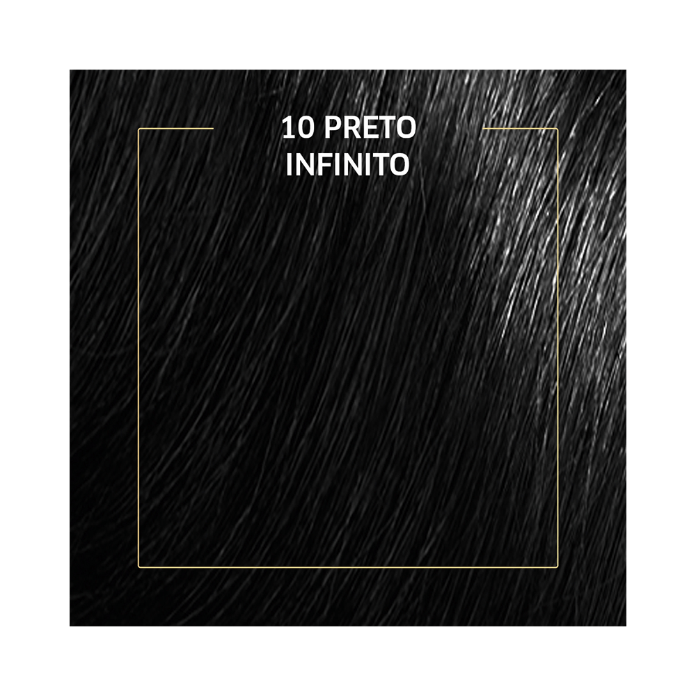 Cabelo na cor Preto Infinito 10 com textura e brilho