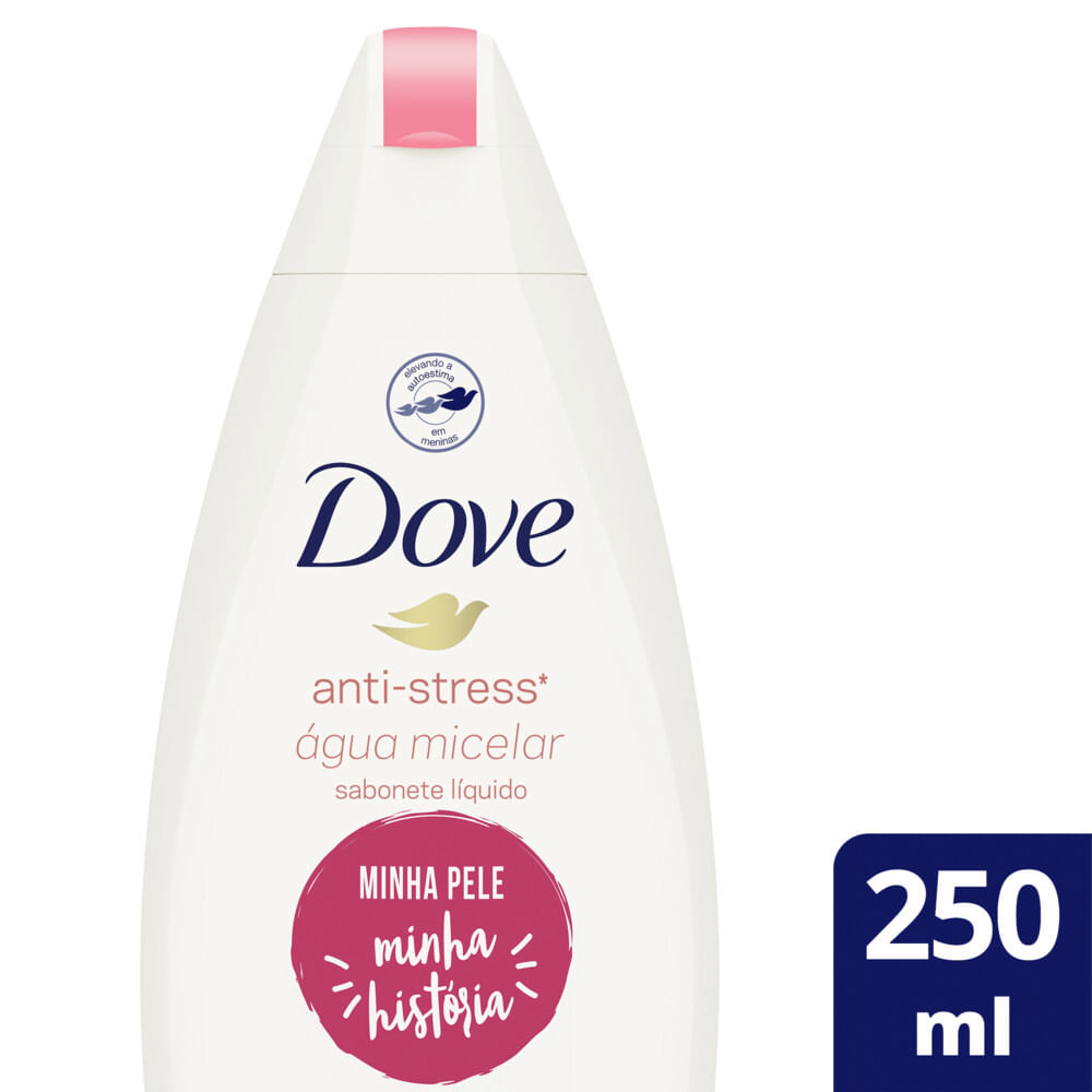 Frontal do Sabonete Líquido Shower Micelar Dove 250ml