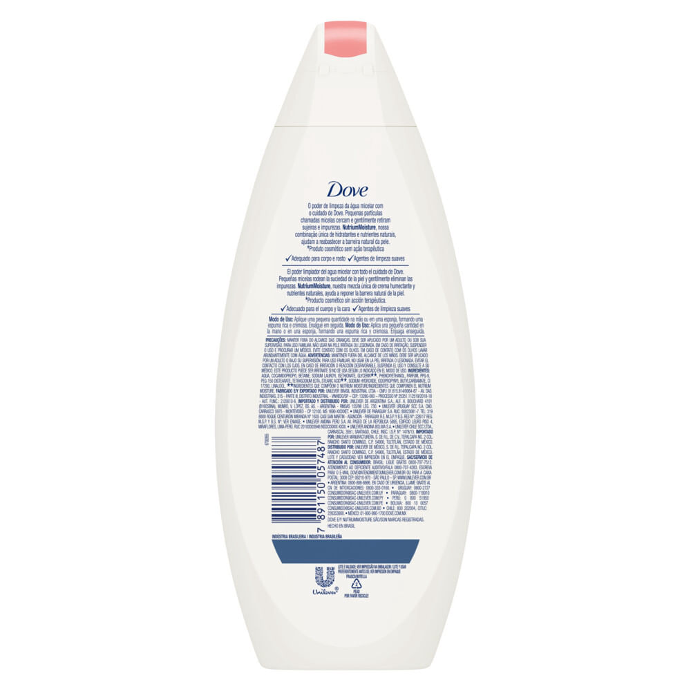 Verso da embalagem com informações do produto