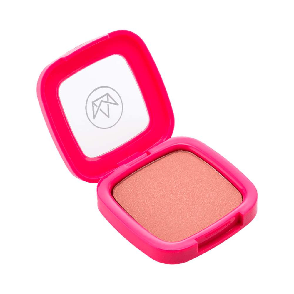 Blush Mari Maria Summer Shine Up Level aberto mostrando cor pêssego com brilho