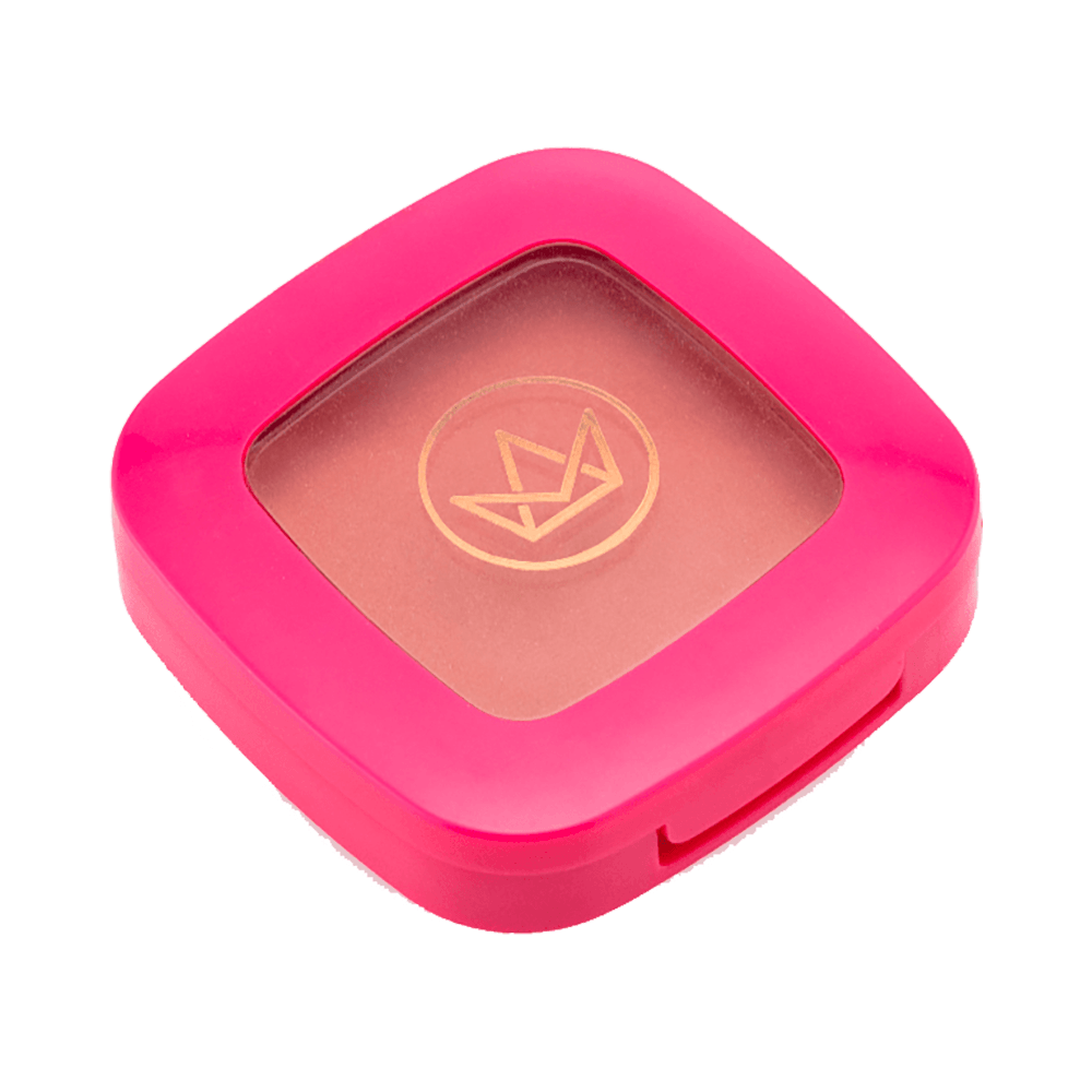 Blush Mari Maria Summer Shine Wow em embalagem rosa, tom pêssego acetinado