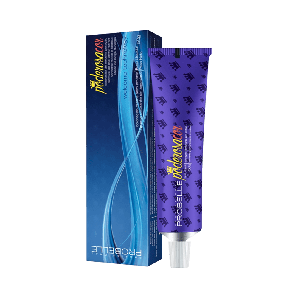 Tonalizante Probelle Poderosa 7.37 Louro Dourado Marrom - caixa e tubo