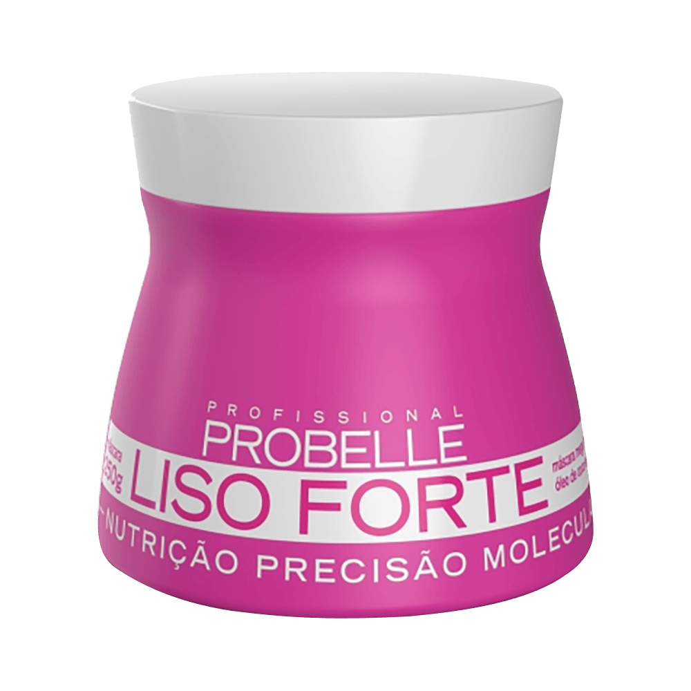 Máscara Capilar Probelle Liso Forte Nutrição Precisão Molecular 250g - embalagem rosa