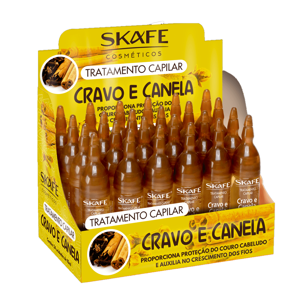 Display com ampolas Skafe Cravo e Canela 10ml