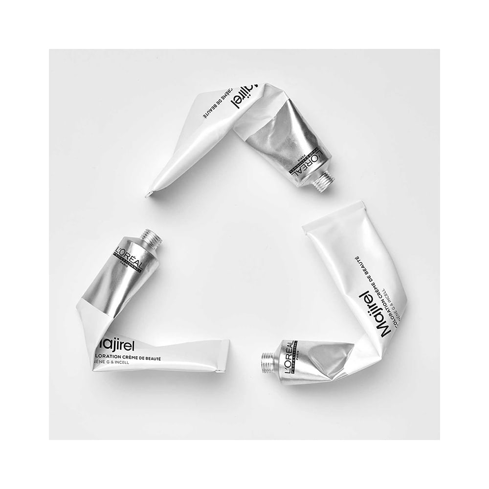Embalagens recicláveis da coloração Majirel L'Oréal Professionnel