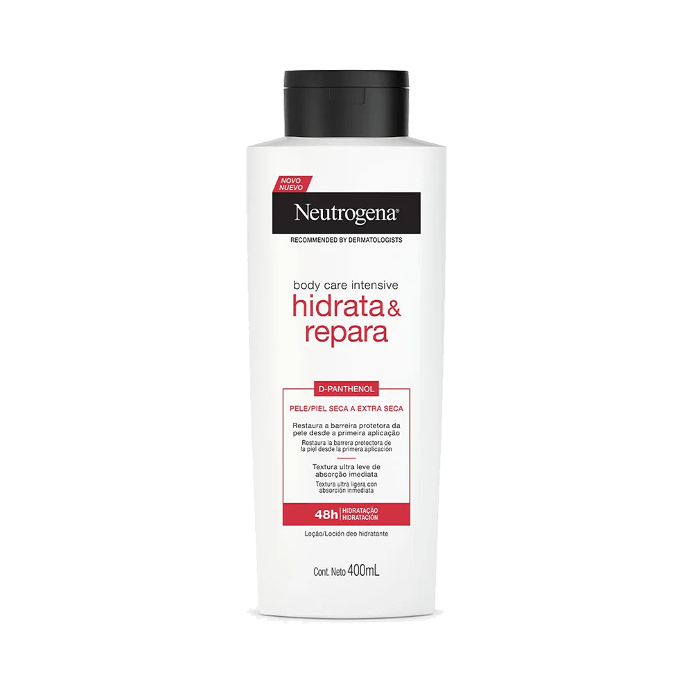 Frontal do frasco Neutrogena Body Care Hidrata Repara 400ml