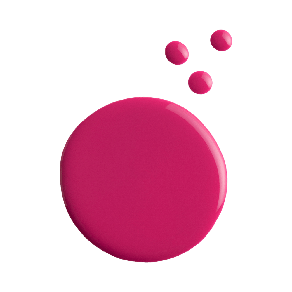 Gota de esmalte rosa vibrante com textura cremosa e brilho