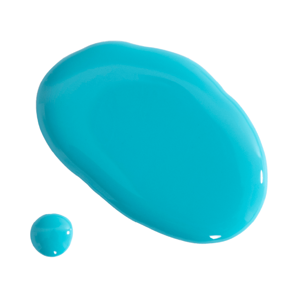 Amostra da cor azul turquesa com acabamento cremoso do esmalte Dailus