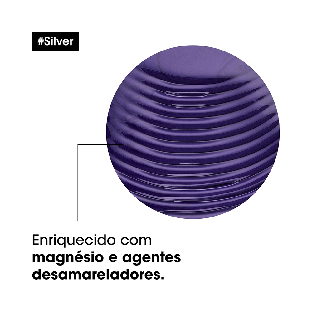 Textura violeta do shampoo destacando pigmentos e ação desamareladora