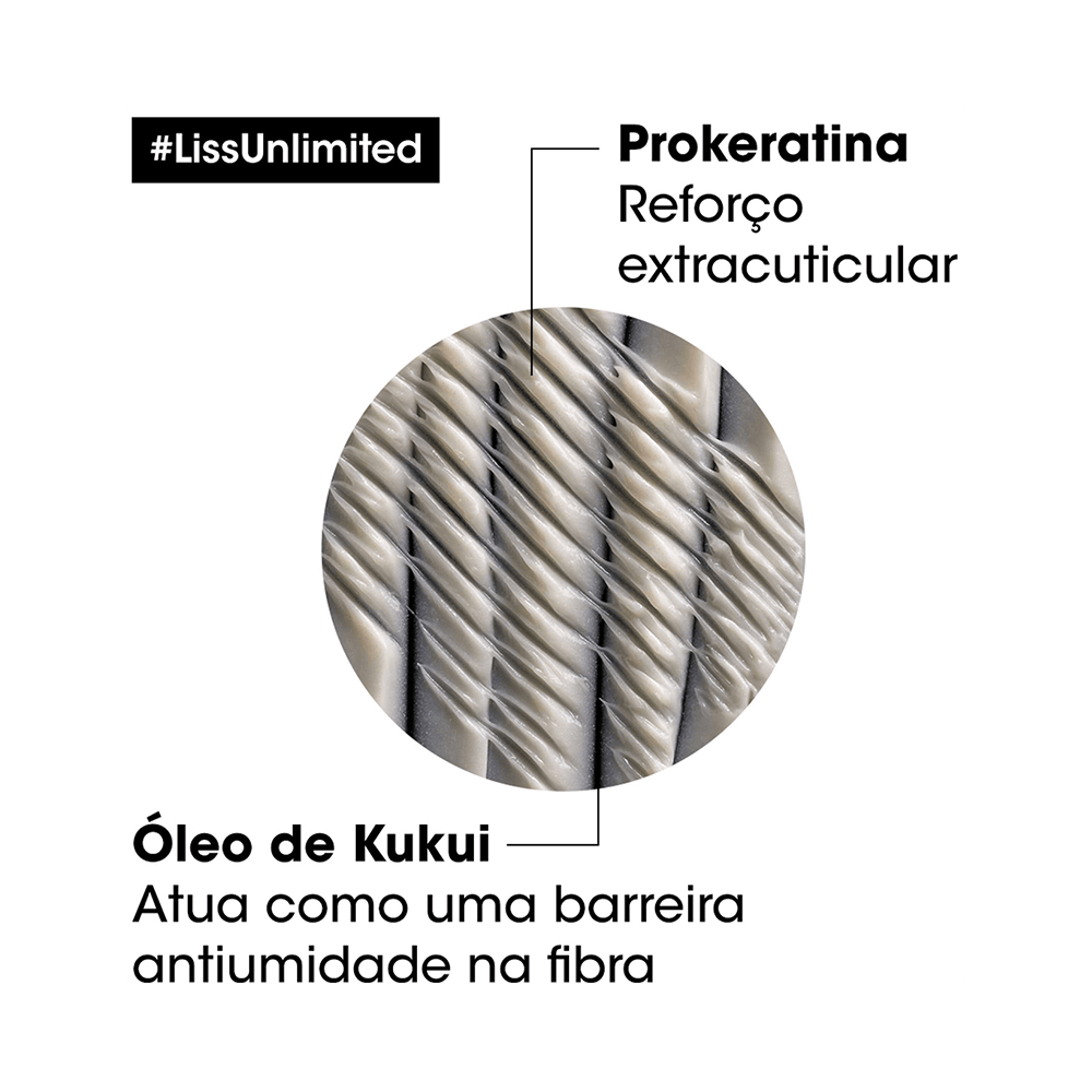 Detalhes dos ingredientes e ação da Máscara Liss Unlimited